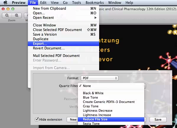 Preview app reduce file size option