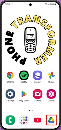 home screen of an Android phone