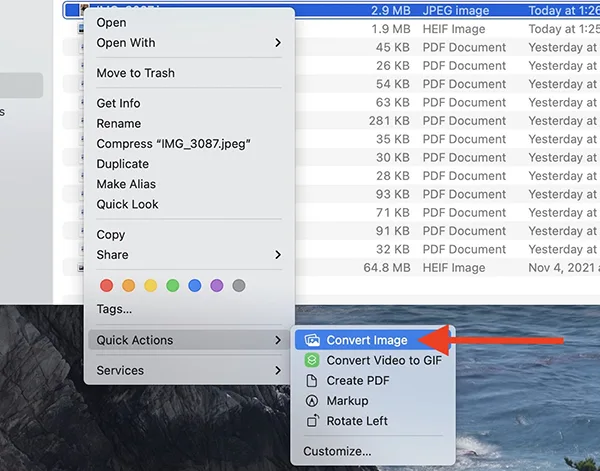 HEIC to JPG on Mac 